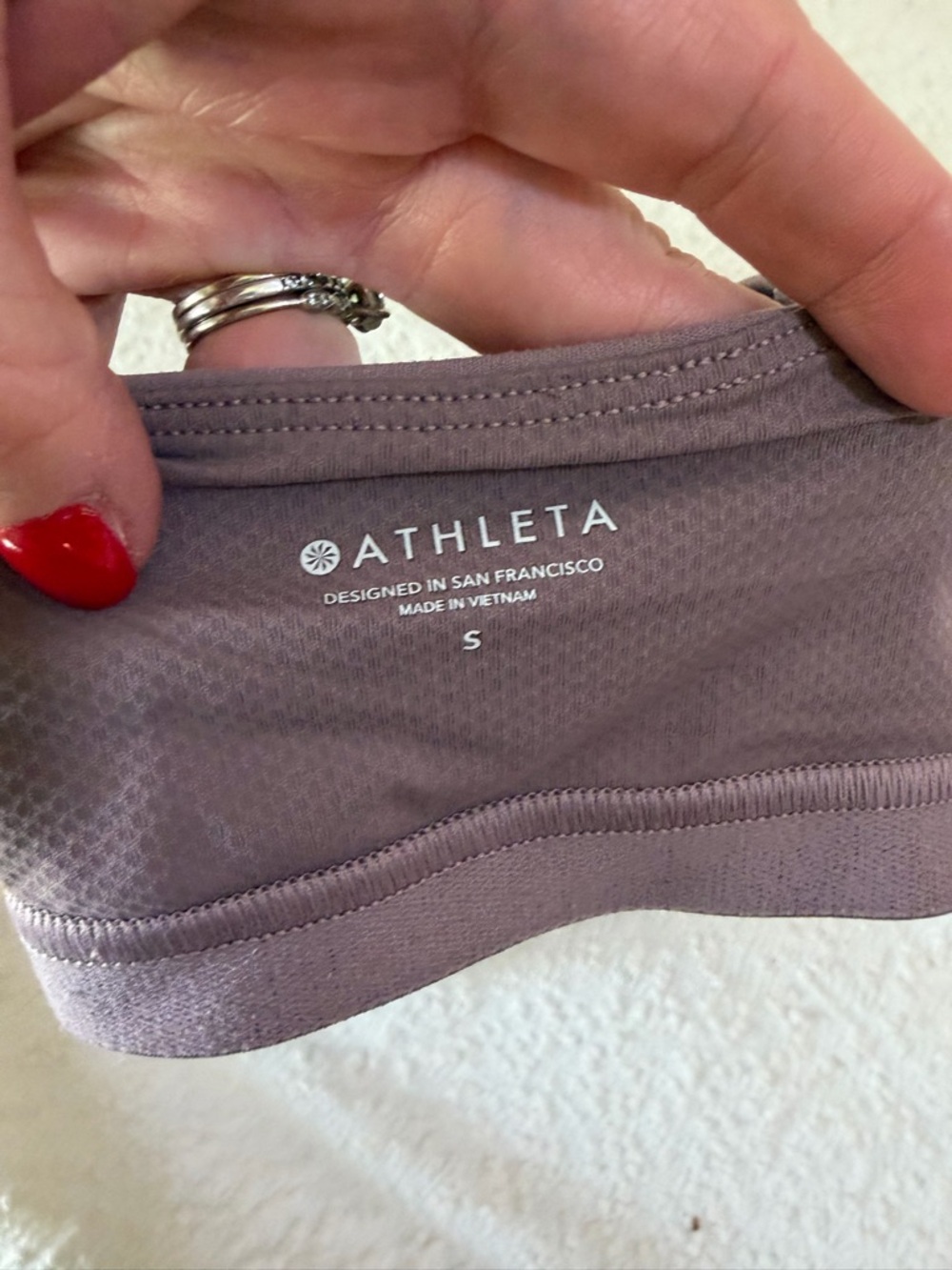Athleta Cinch Longline Bra. Light lavender color size small excellent condition - Picture 4 of 5
